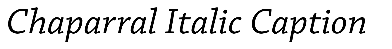 Chaparral Italic Caption